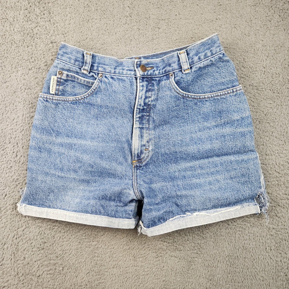 Vintage High Waisted Mom Shorts Women's 10 (26") Blue Denim Vintage Cutoff Jeans